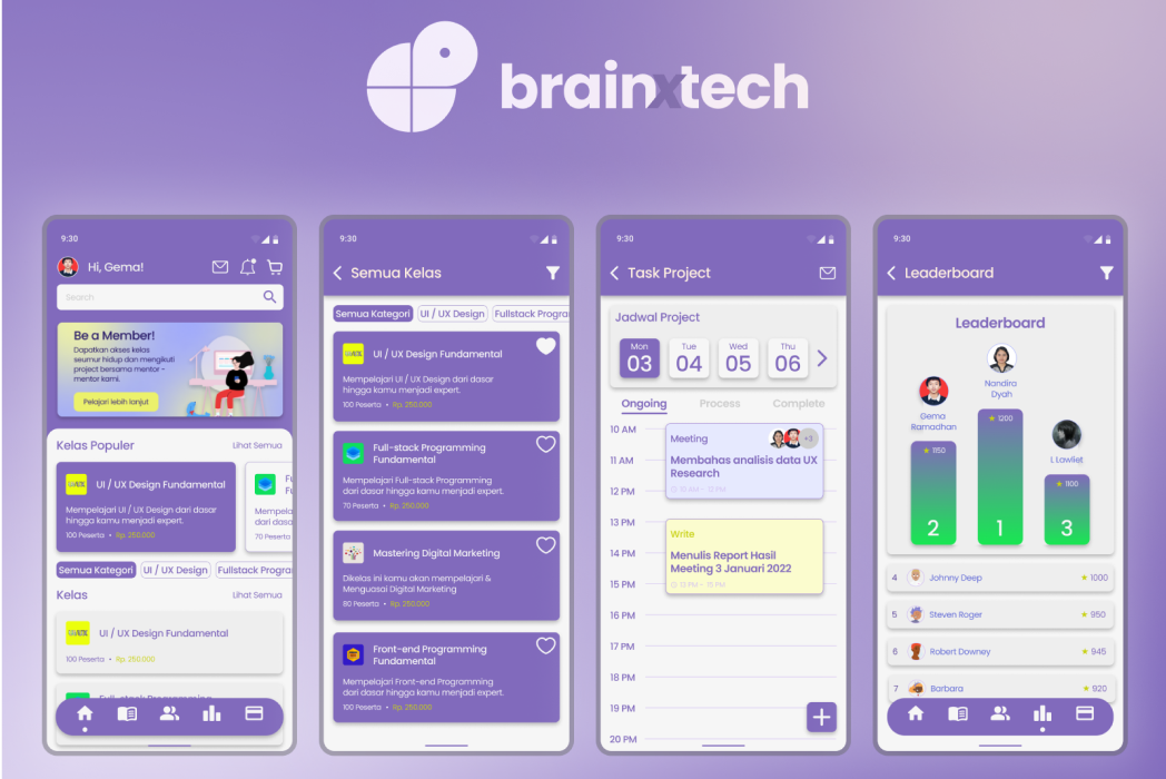 Hasil karya BrainXTech belajar di BuildWithAngga
