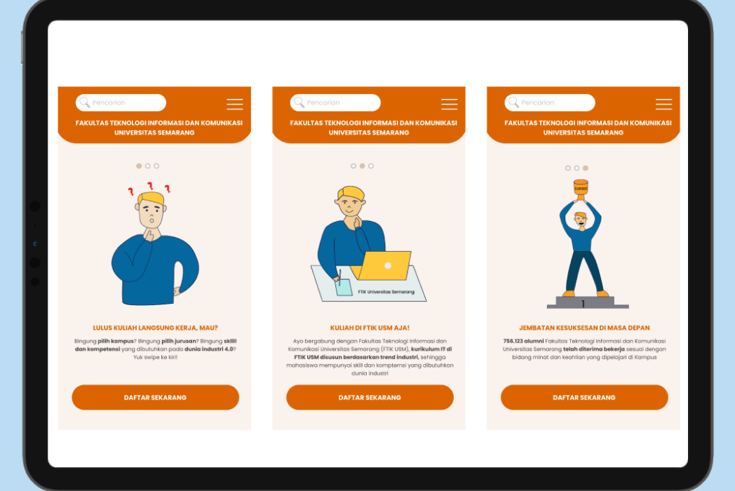 Hasil karya Desain Promosi Kampus di BuildWithAngga