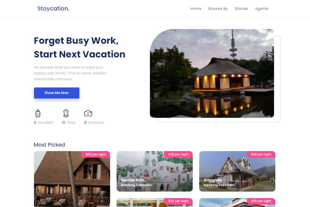 Hasil karya Staycation BWAMERN di BuildWithAngga