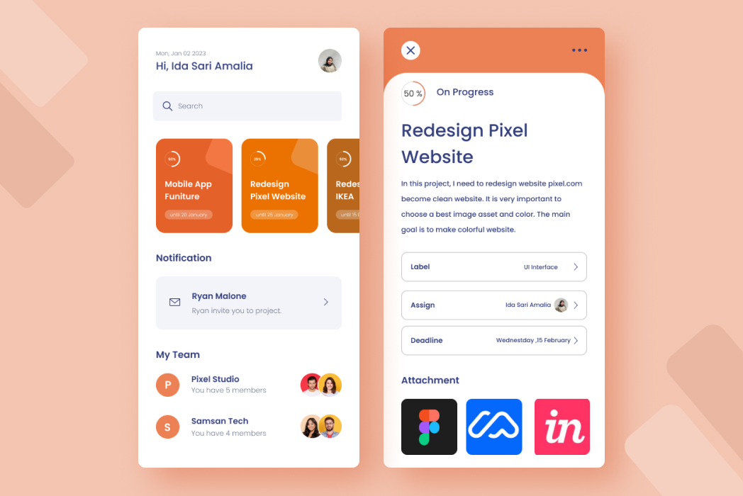 Hasil karya UIUX Gestalt Principle di BuildWithAngga