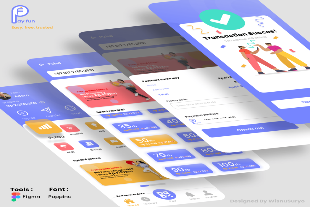 Hasil karya PayFun E- Wallet di BuildWithAngga