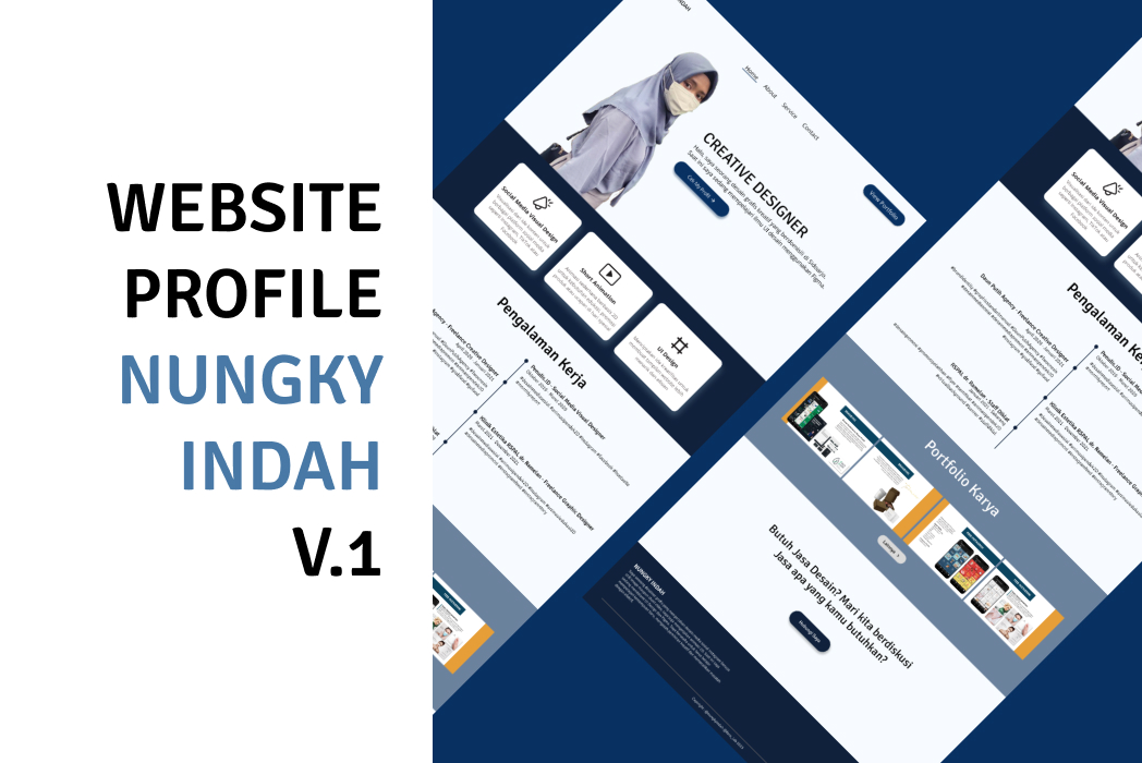 Hasil karya Web Profil for Designer V.1 belajar di BuildWithAngga