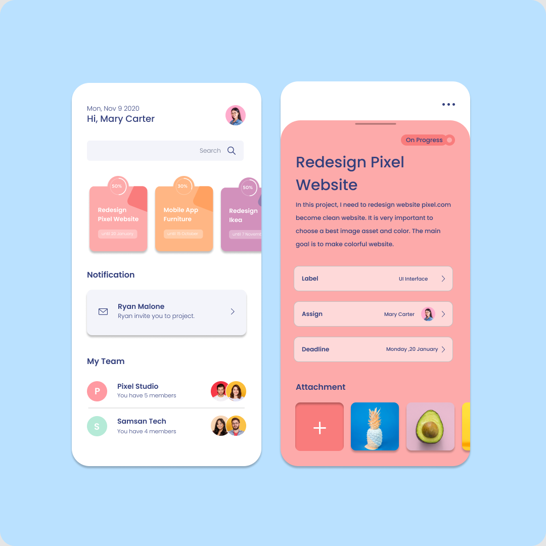 Hasil karya UX Design Gestalt di BuildWithAngga