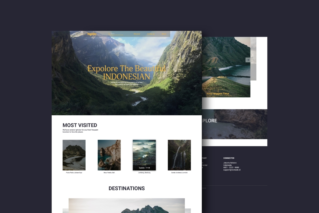 Hasil karya Ngider travel di BuildWithAngga