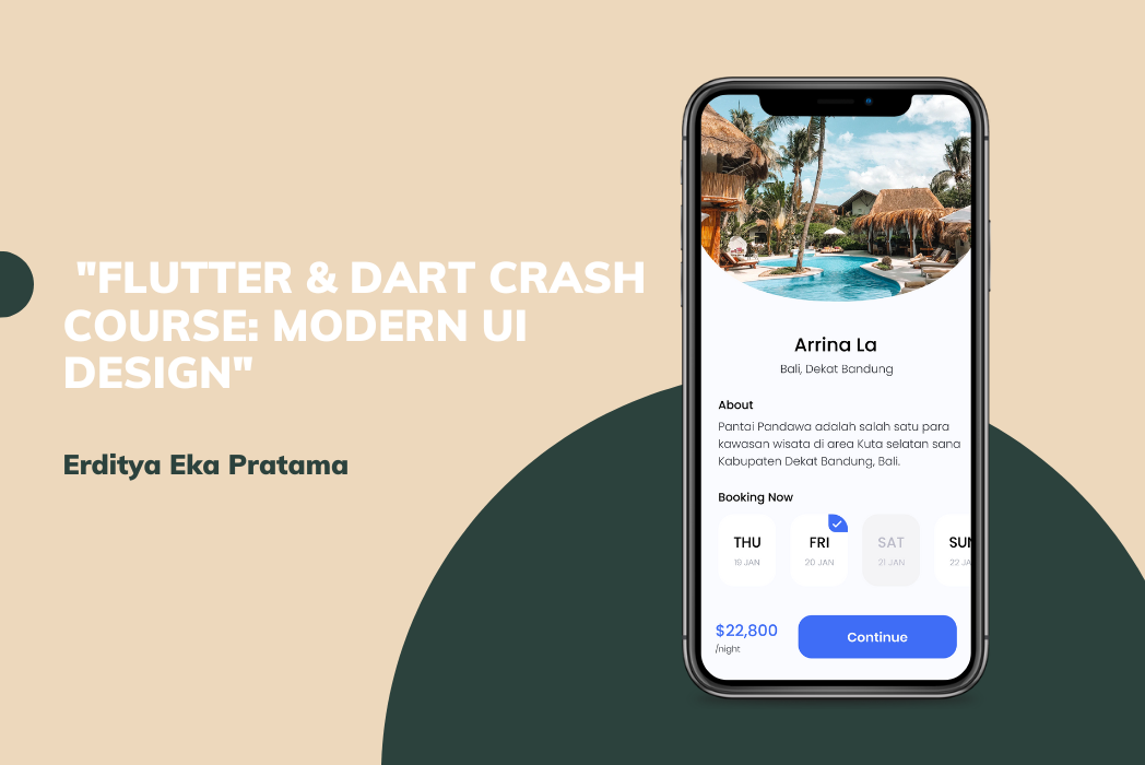 Hasil karya &quot;Flutter &amp; Dart Crash Course: Modern UI Design&quot; di BuildWithAngga