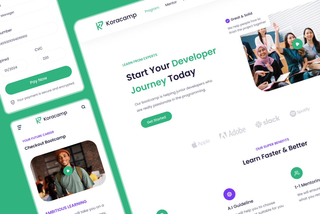 Hasil karya Koracamp Website di BuildWithAngga
