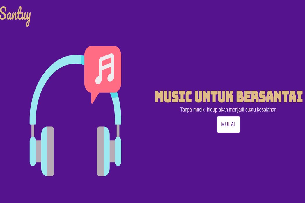 Hasil karya SantuyAppMusic belajar di BuildWithAngga