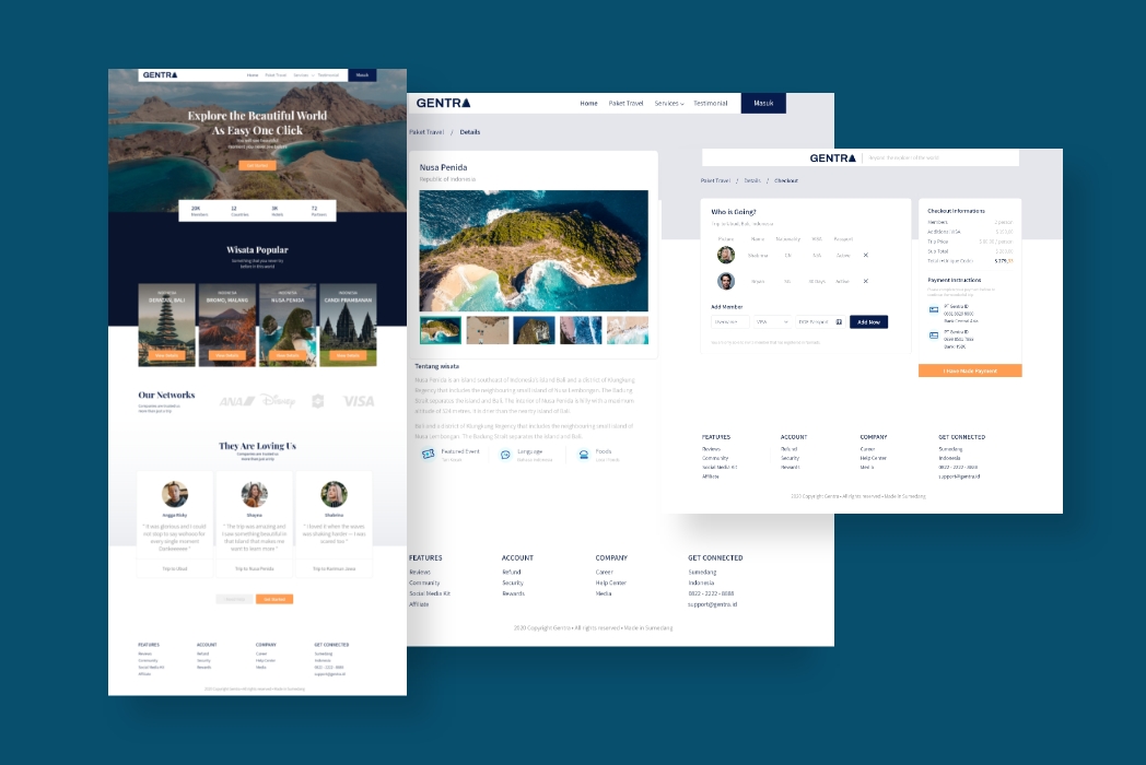 Hasil karya Gentra - Genius Travel di BuildWithAngga