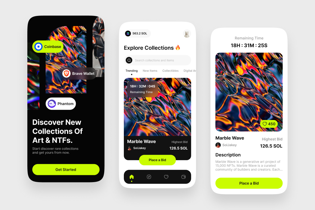 Hasil karya NFT Marketplace belajar di BuildWith Angga