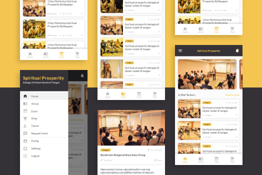 Hasil karya Training Center App Design belajar di BuildWithAngga