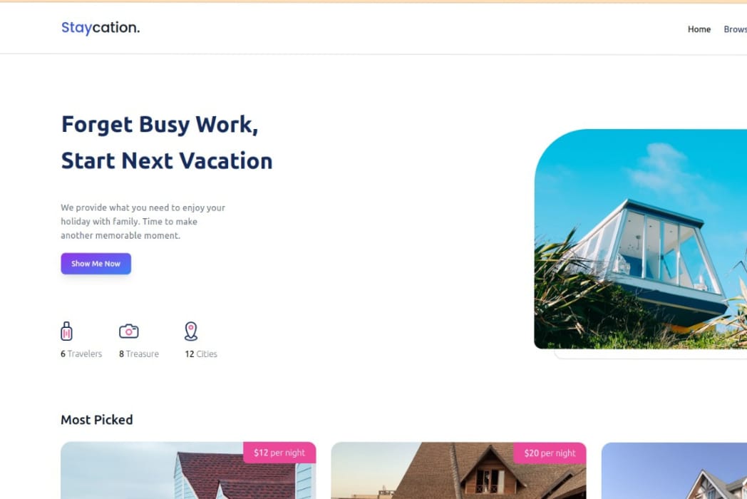 Hasil karya fulastack web trevel di BuildWithAngga