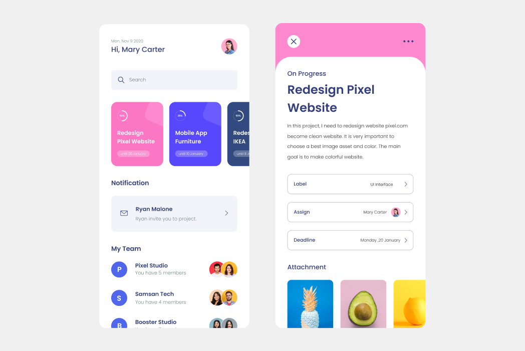 Hasil karya UX Gestalt Class di BuildWithAngga