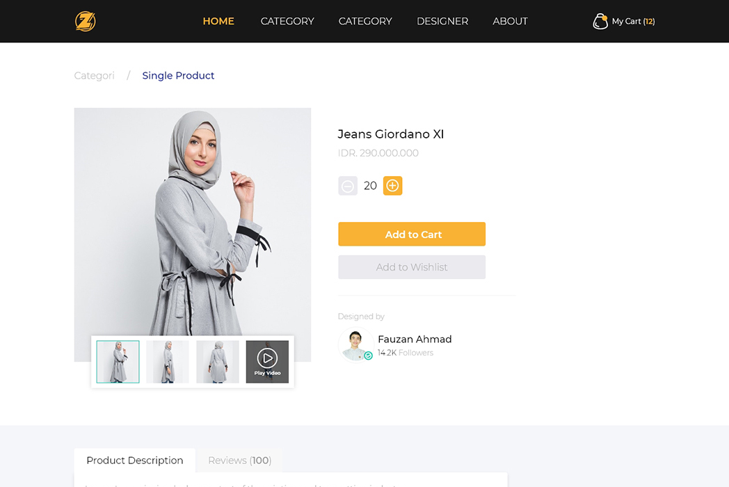 Hasil karya Online Store di BuildWithAngga