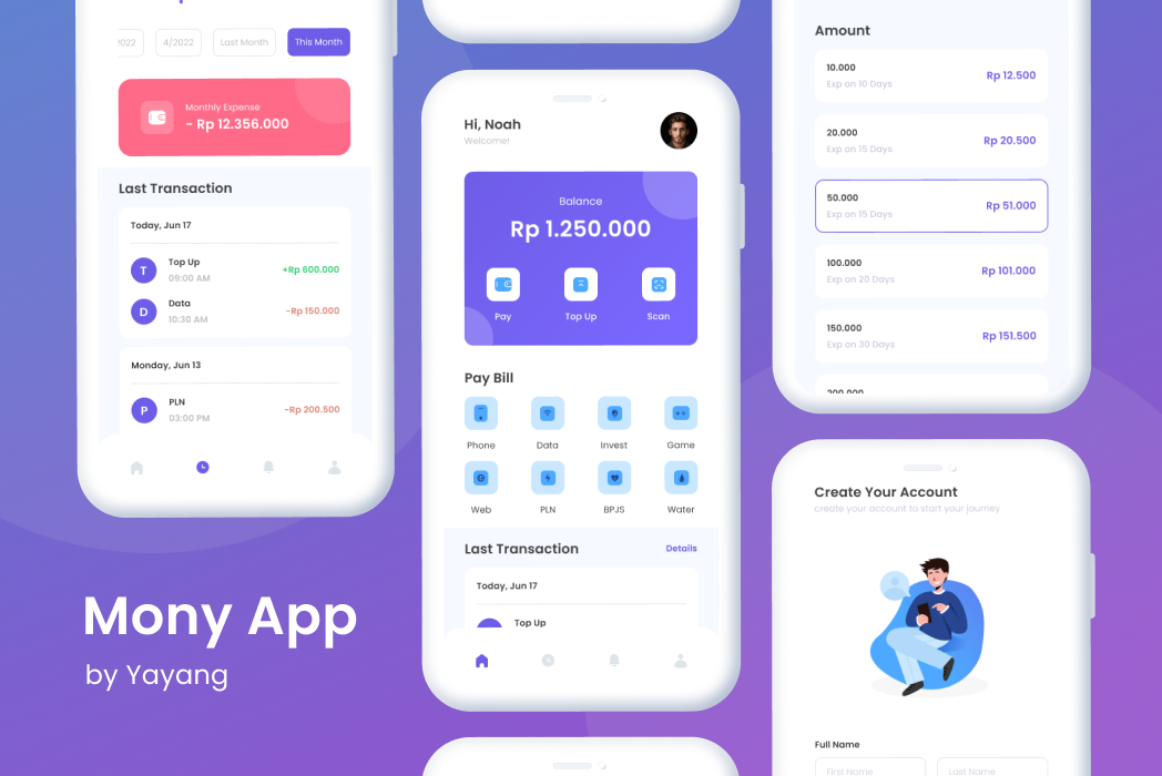 Hasil karya Mony App di BuildWithAngga