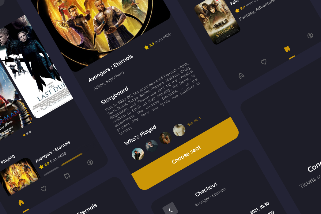 Hasil karya projek Cimatix UI App belajar design dan code di BuildWithAngga