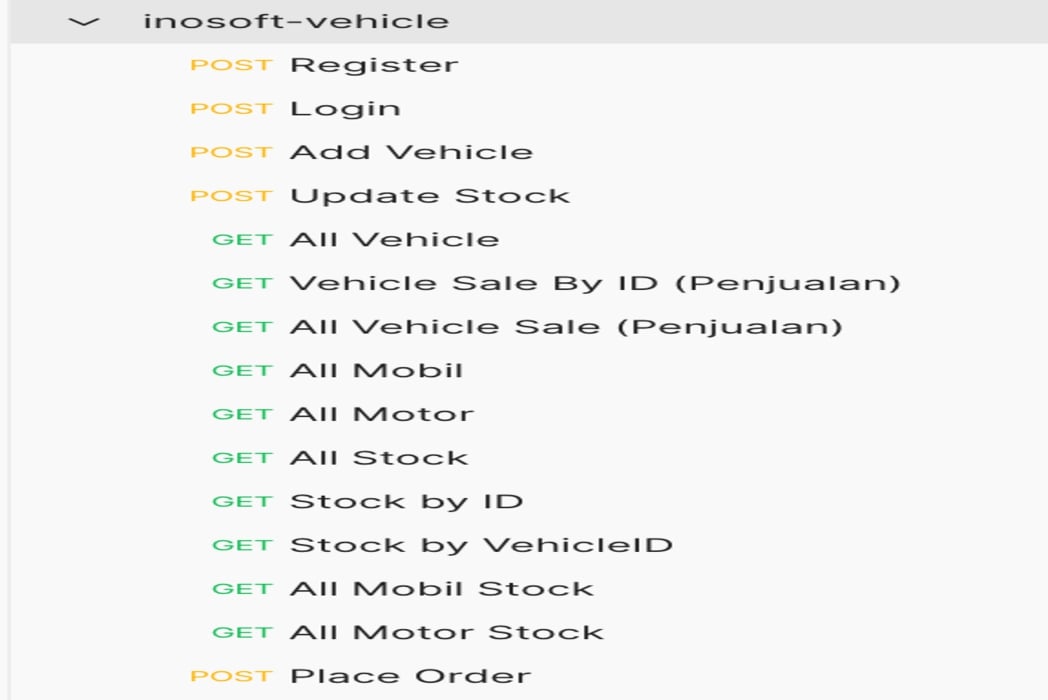 Hasil karya API Vehicle Management with Polimorphism Schema di BuildWithAngga