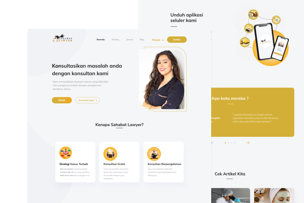 Hasil karya Sahabat Lawyer di BuildWithAngga