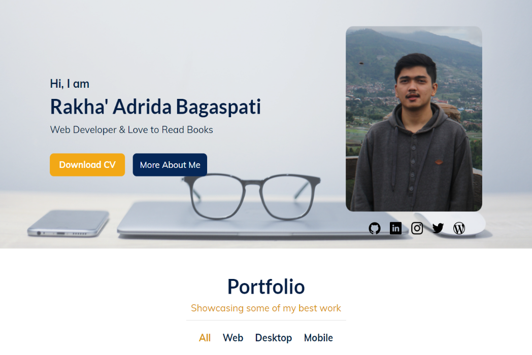 Hasil karya Website Portofolio di BuildWithAngga