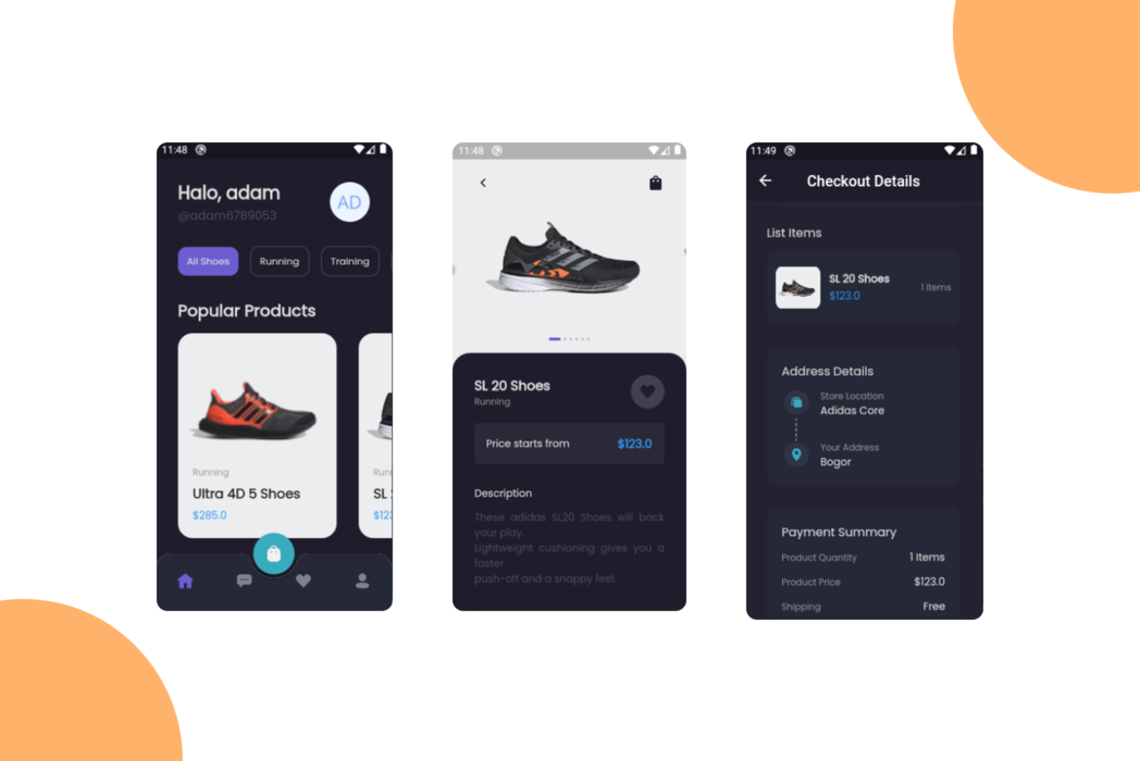 Hasil karya Shamo Flutter di BuildWithAngga