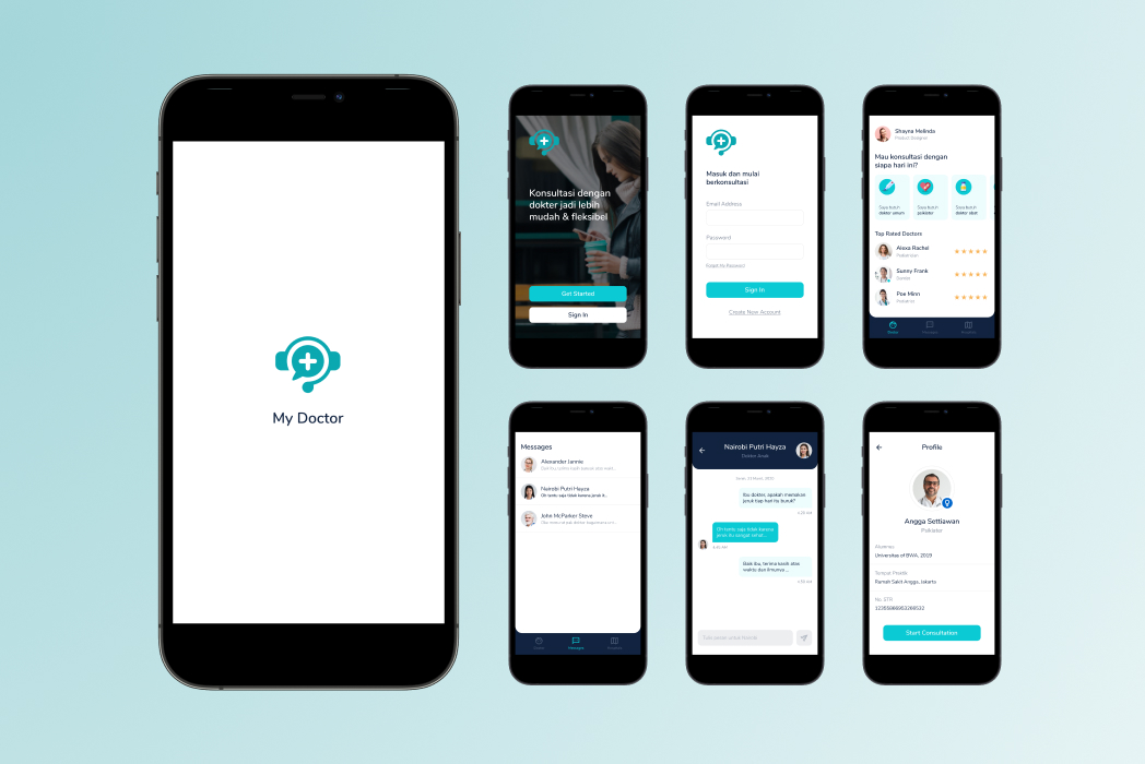 Hasil karya MyDoctor App di BuildWithAngga