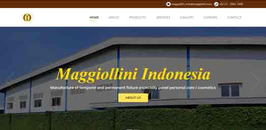 Hasil karya projek WEB COMPANY PROFILE PT MAGGIOLLINI INDONESIA belajar design dan code di BuildWithAngga