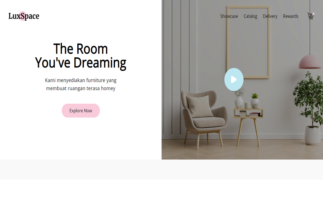 Hasil karya LuxSpace - BWAFEHO course di BuildWithAngga