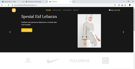 Hasil karya HefaStore di BuildWithAngga