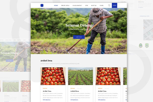 Hasil karya projek Website Desa belajar design dan code di BuildWithAngga
