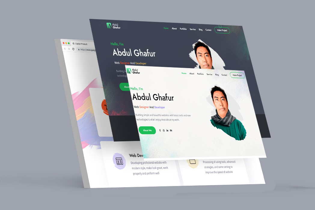 Hasil karya projek Abdul Ghafur belajar design dan code di BuildWithAngga