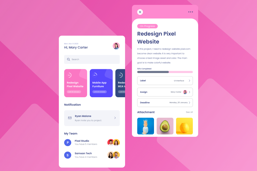 Hasil karya Hasil kelas UI/UX Gestalt Principle di BuildWithAngga