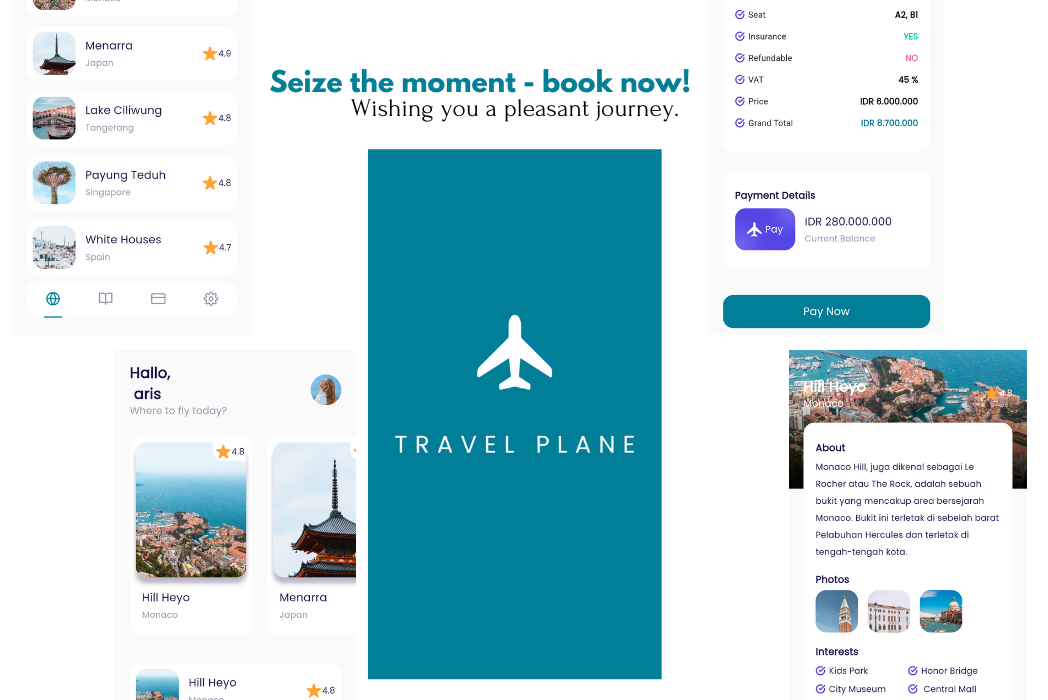 Hasil karya TRAVEL APP di BuildWithAngga