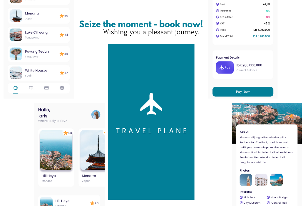 Hasil karya TRAVEL APP belajar di BuildWithAngga