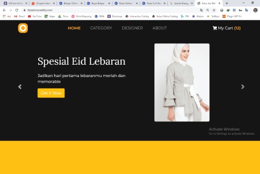Hasil karya Faza Store di BuildWithAngga