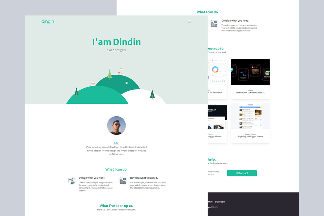 Hasil karya Dindin Design di BuildWithAngga