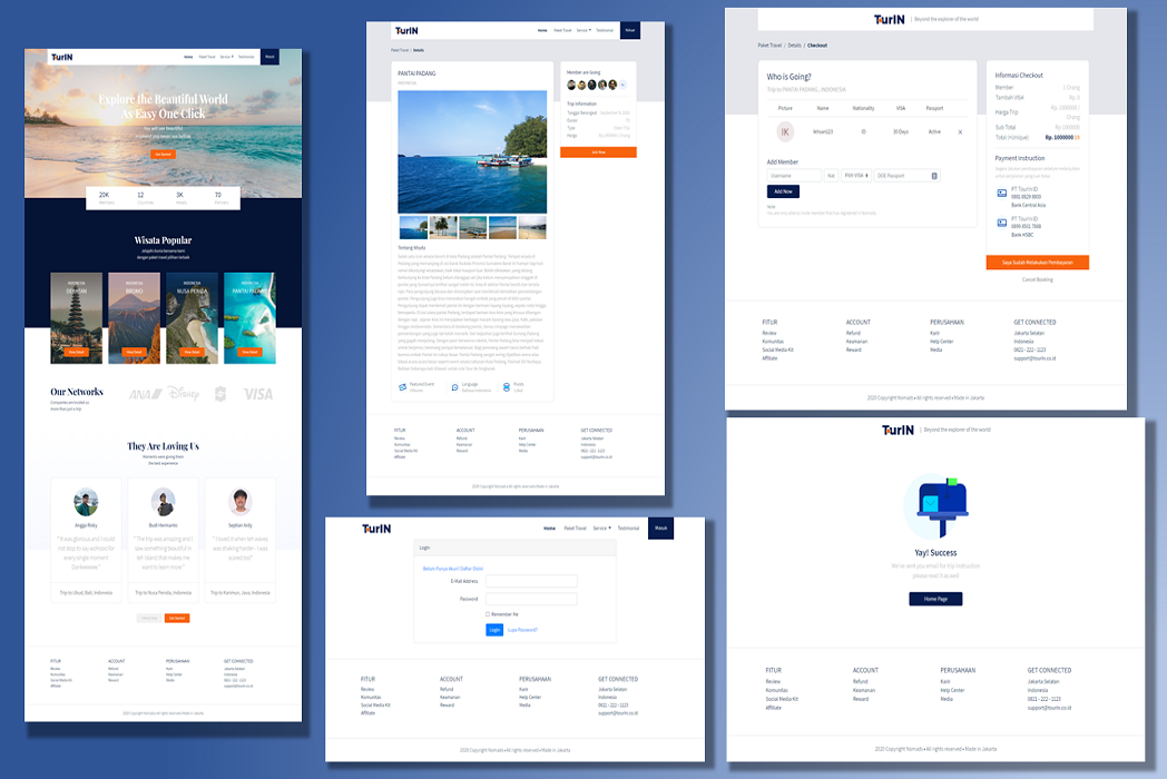 Hasil karya Tourin - Travel di BuildWithAngga