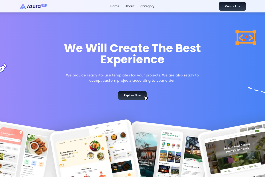 Hasil karya Azurakit - Website Template and Design Resources belajar di BuildWithAngga