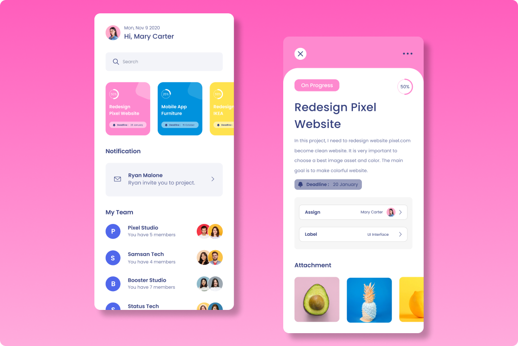 Hasil karya Redesign UI with Gestalt Principle di BuildWithAngga