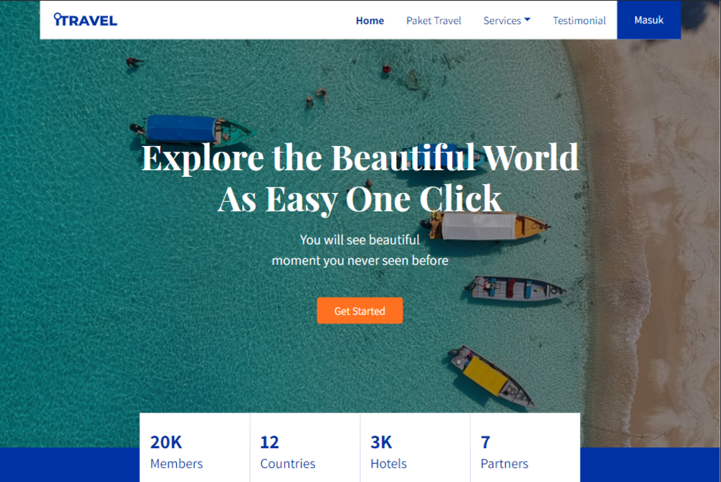 Hasil karya i-Travel di BuildWithAngga