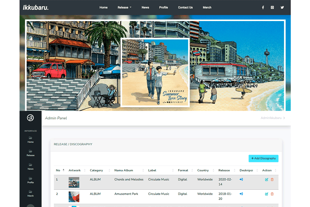 Hasil karya Ikkubaru Official Web di BuildWithAngga