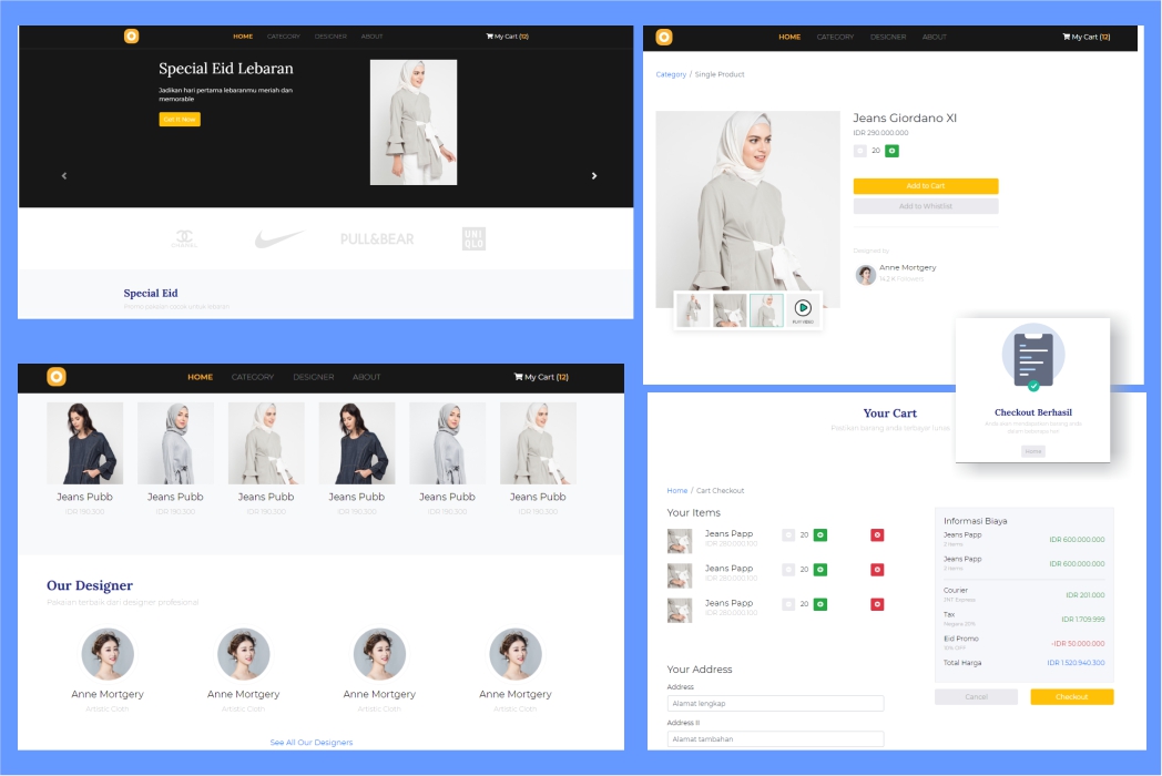 Hasil karya Hefa Store Project belajar di BuildWithAngga