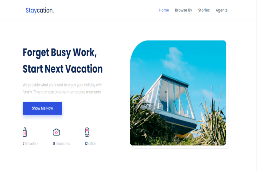 Hasil karya Web Staycation belajar di BuildWithAngga