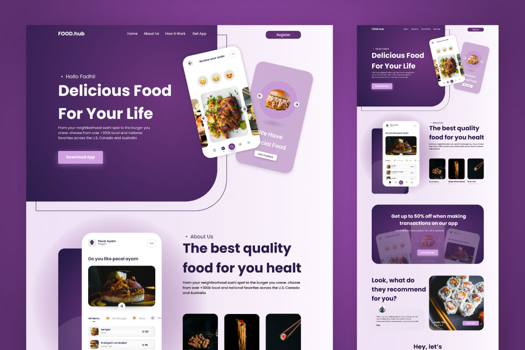 Hasil karya Landing Page Design di BuildWithAngga