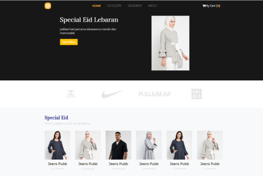 Hasil karya hefastore frontend di BuildWithAngga