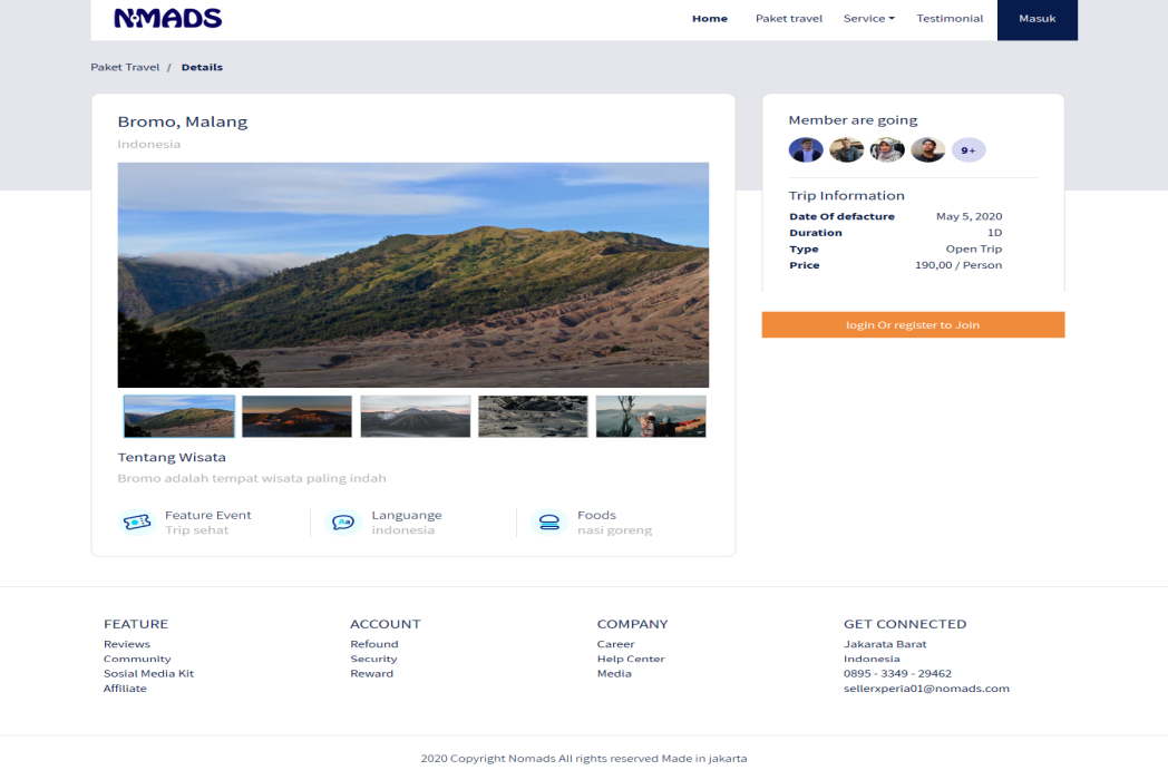 Hasil karya IzmiTravel di BuildWithAngga