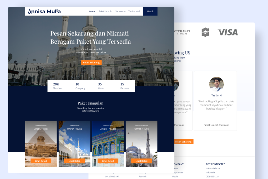 Hasil karya Annisa Mulia Wisata belajar di BuildWithAngga