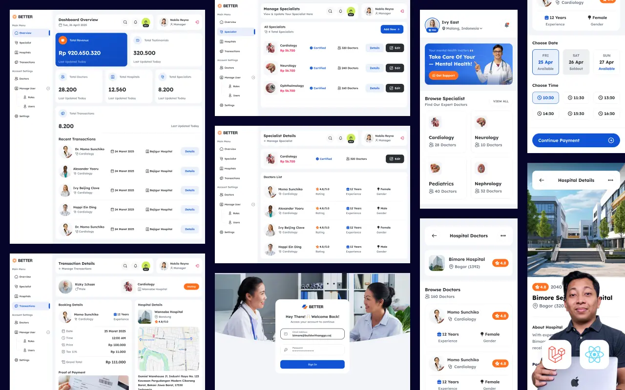 Kelas Laravel 12 & SC React: Web Hospital dan Doctor Appointment di BuildWithAngga
