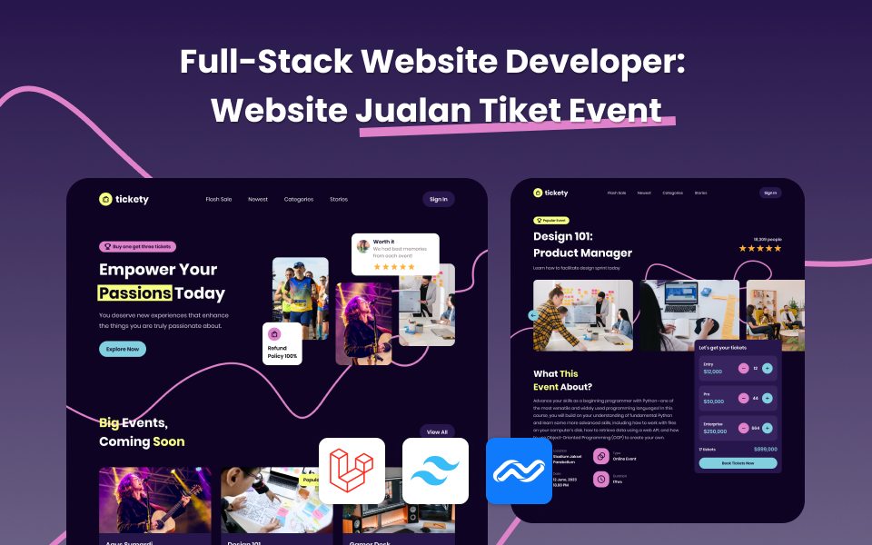 Kelas Full-Stack Website Developer: Website Jualan Tiket Event di BuildWithAngga