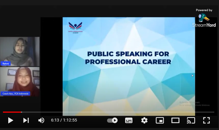 Webinar Public Speaking for Professional Career di BuildWith Angga