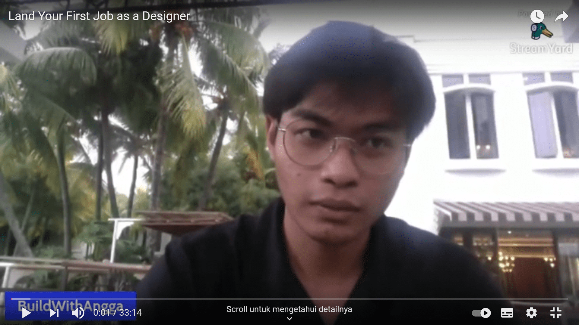 Webinar Land Your First Job as a Designer di BuildWith Angga