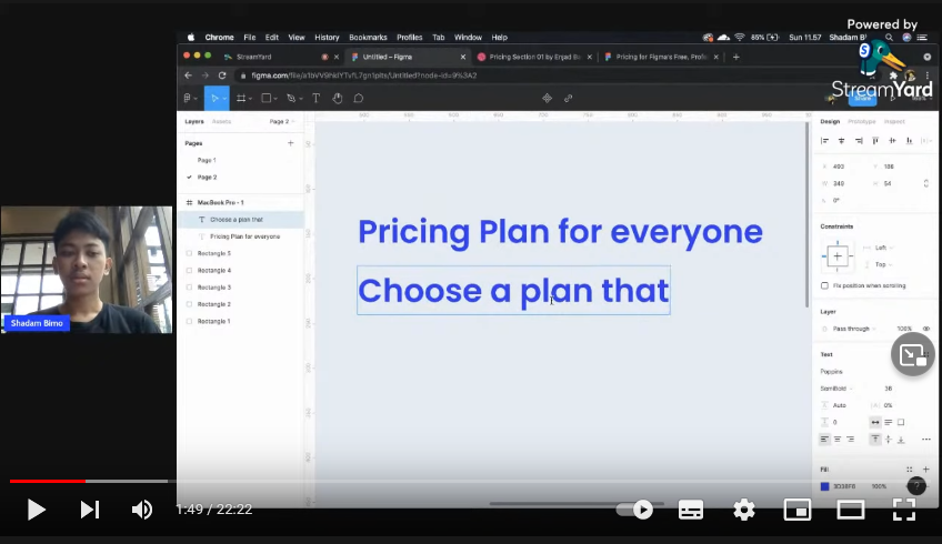 Webinar Membuat Halaman Pricing - Belajar UI Bareng Shadam di BuildWith Angga